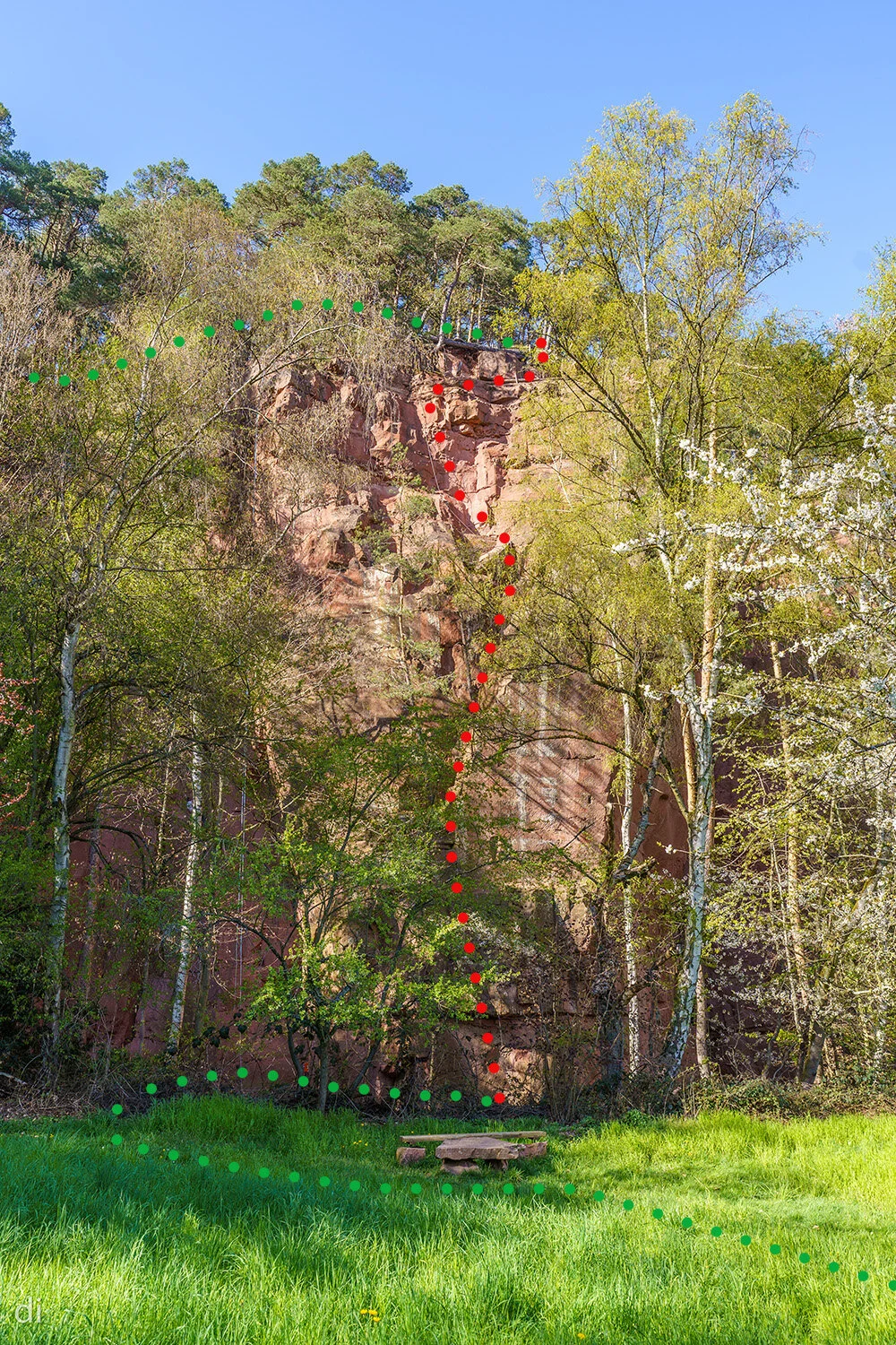 der Verlauf des Klettersteigs | © Doris Ihlefeld